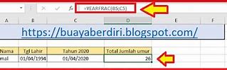 Cara Menghitung Umur Di Excel 2019